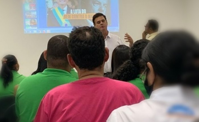Vídeo que denuncia assédio eleitoral mostra ex-candidato ao governo, Josan Leite, falando com funcionários da loja Vídeo que denuncia assédio eleitoral mostra ex-candidato ao governo, Josan Leite, falando com funcionários da loja