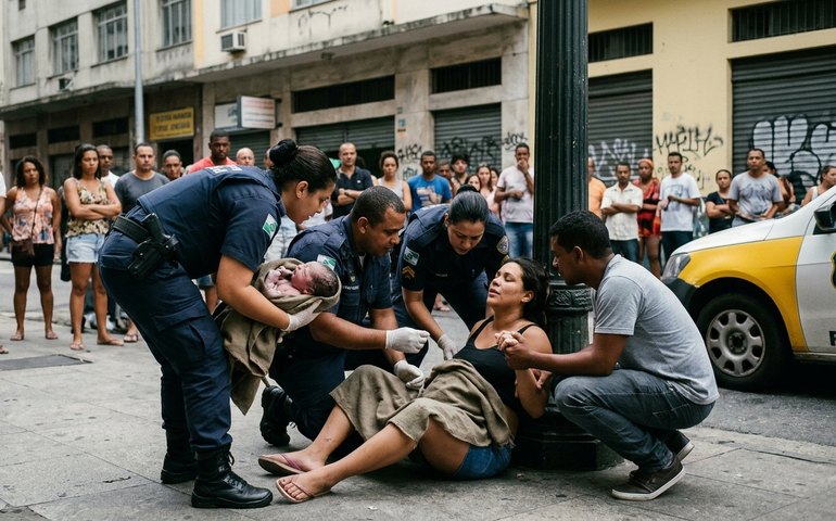 Equipe da Guarda Armada realiza parto de emergência no Centro do Rio