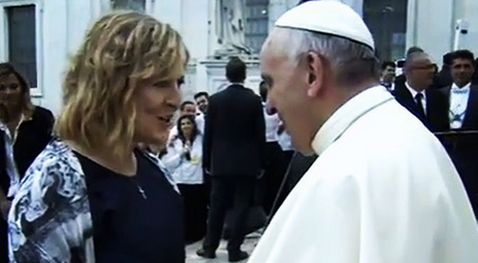 Darlene Zschech com o papa Francisco - Foto: Divulgação.