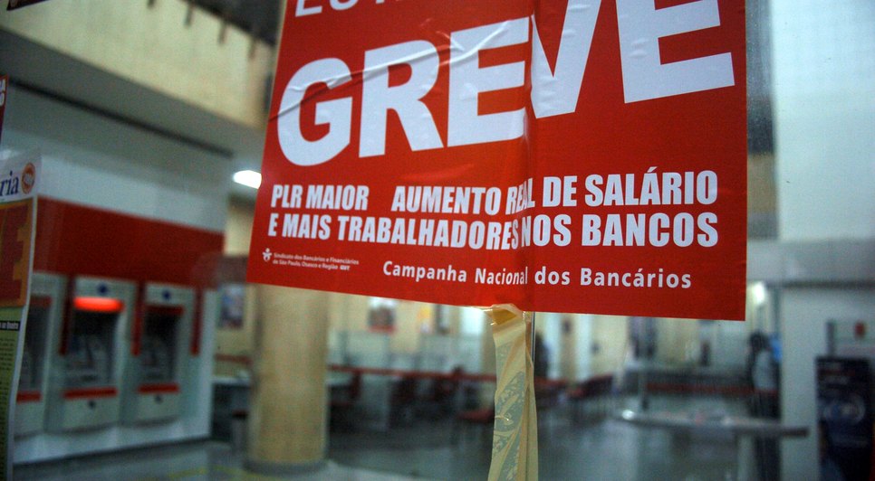 Bancos em greve