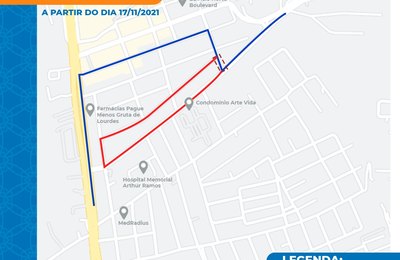 Gruta de Lourdes: Via será interditada para serviços de saneamento