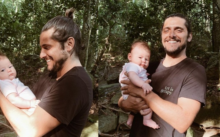 Bruno Gissoni compartilha momento fofo com a bebê Amélia: Rolézin ou rolêzin?&#8217;