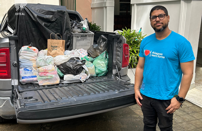 Diretoria de Teatros de Alagoas doa 160kg de alimentos ao programa Alagoas Sem Fome