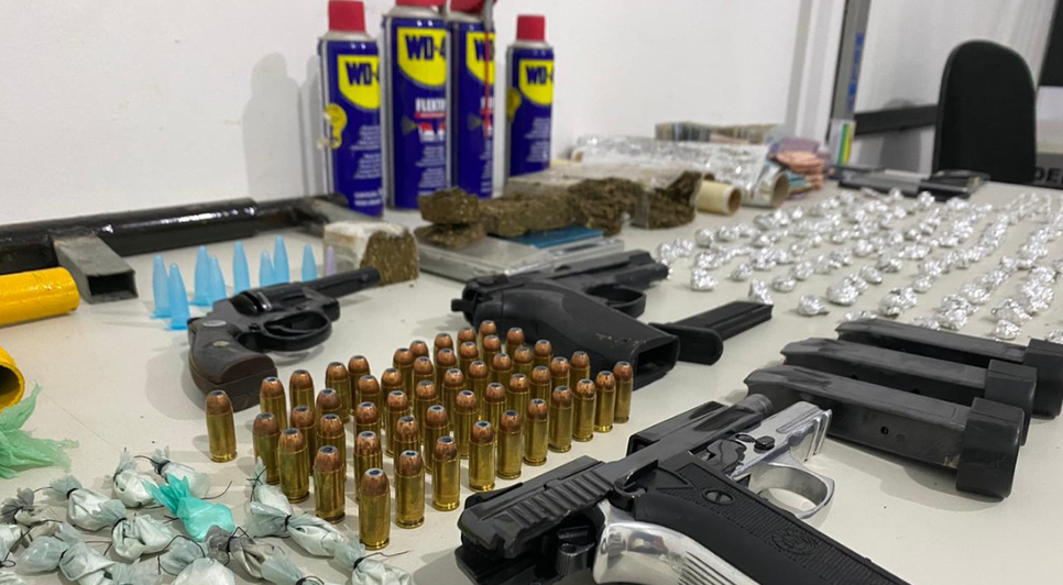 armas, drogas e muni / Foto: Foto: Reprodução Governo do Estado