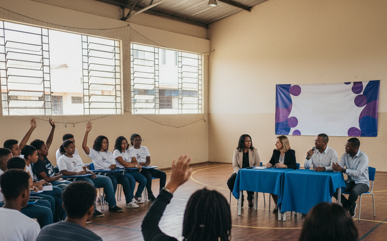 Programa do TJRJ promove bate-papo sobre violência de gênero e racismo em escola da Baixada Fluminense