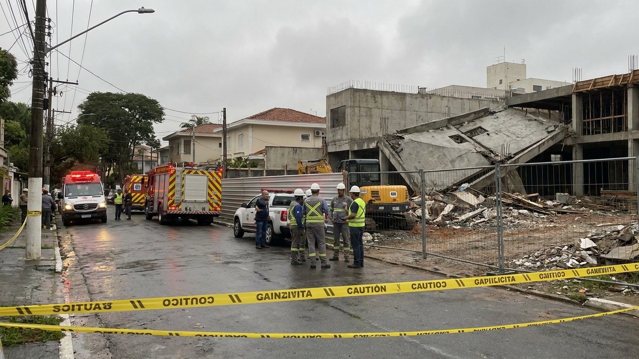Colapso de ferragens em obra de prédio de alto padrão deixa um morto e cinco feridos no Morumbi