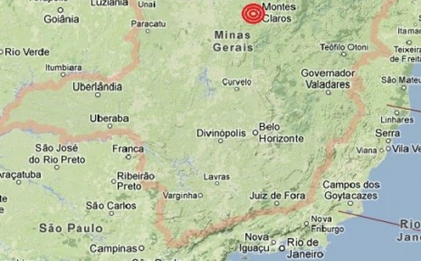 Tremor de terra atinge Montes Claros, em Minas Gerais