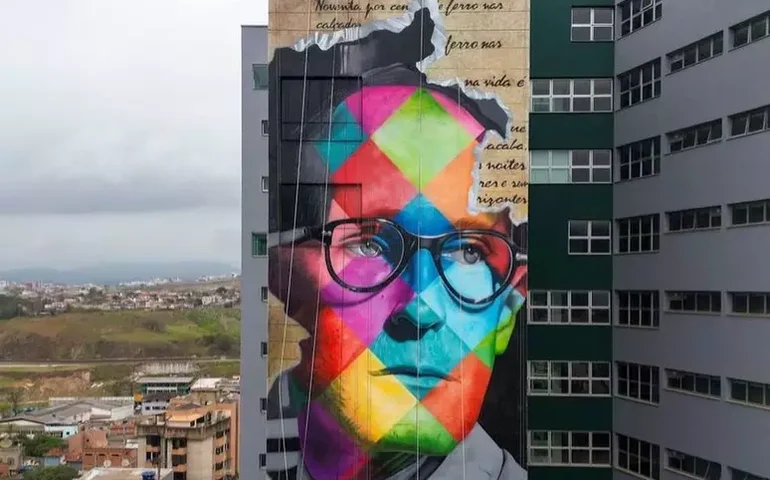 Kobra: Um dos maiores poetas brasileiros ganha mural do artista