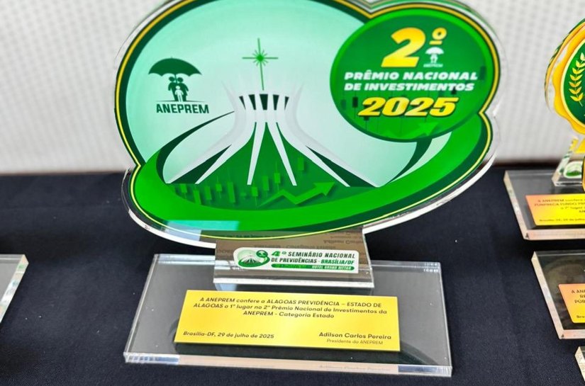 Alagoas conquista 1º lugar no Prêmio Nacional de Investimentos da Associação de Entidades de Previdência