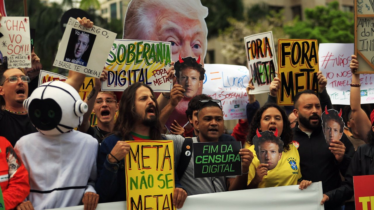 Ato em São Paulo pede neutralidade da Meta nas eleições