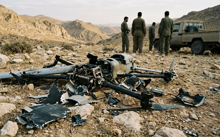 Guardiões da Revolução divulgam imagens da destruição de drone israelense no Irã