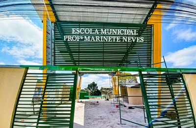 Obras da Escola Municipal Marinete Neves, em Palmeira, entram em fase de conclusão