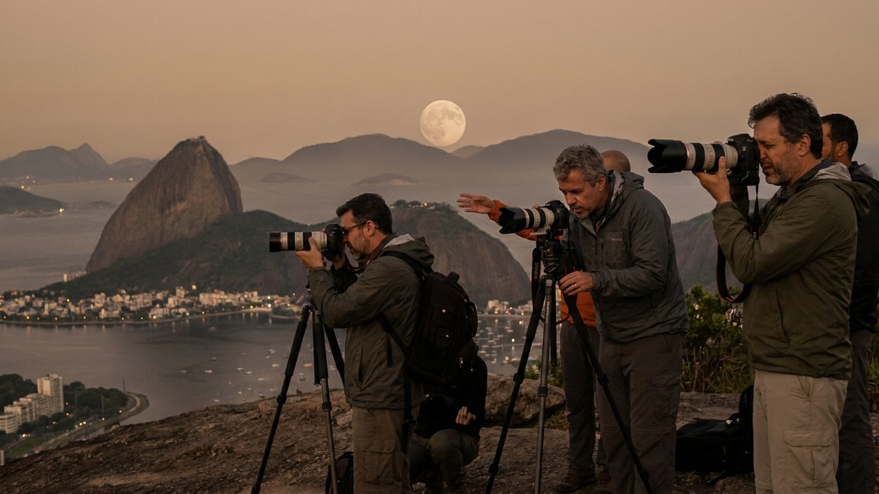 'Caçadores da Lua': quem são os fotógrafos que percorrem o Rio atrás da imagem perfeita