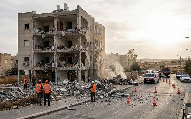 Explosão em Arad, no sul de Israel, deixa dezenas de feridos e prédios danificados