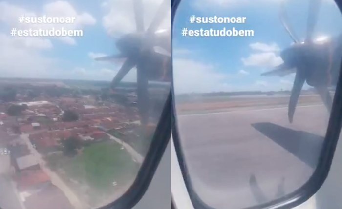 A aeronave ficou com um motor funcionando