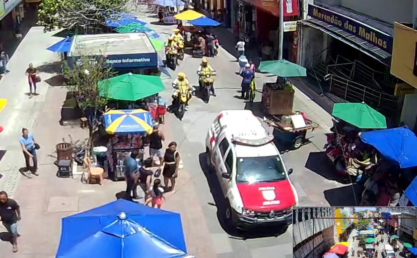 Homem com dois mandados de prisão é capturado após ser flagrado por câmeras no Centro de Maceió