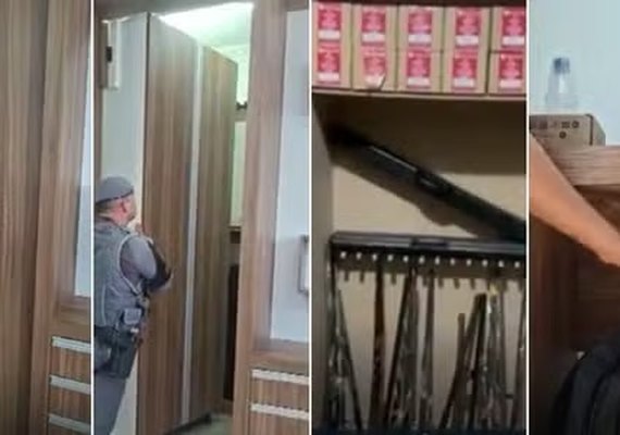 Polícia descobre 'porta secreta' que escondia 183 armas em Americana, interior de São Paulo