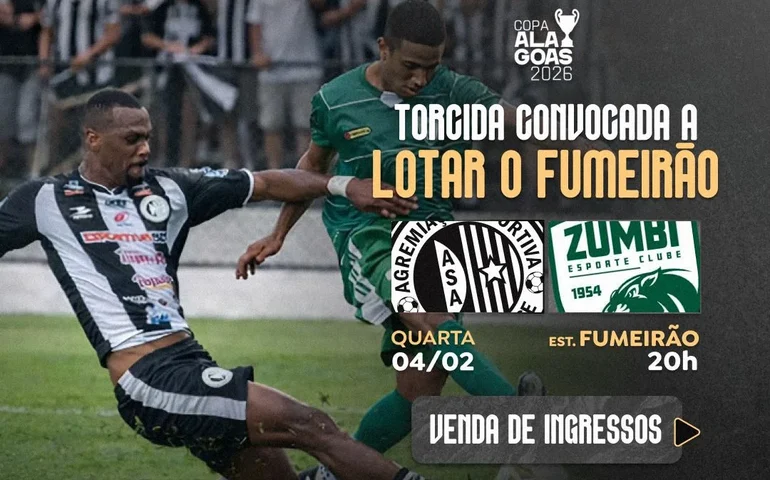 Ingressos para ASA x Zumbi já estão à venda para duelo da Copa Alagoas
