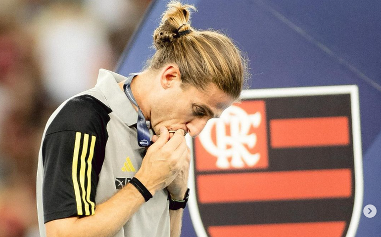 Saiba quem é Patrícia Kasmirski, mulher de Filipe Luís e parceira dos maiores momentos da carreira do técnico do Flamengo