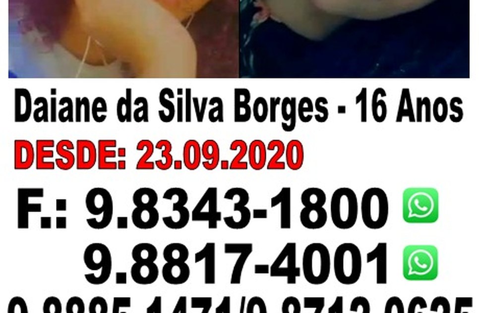 WhatsApp Image 2020-11-03 at 13.24.28 (1).jpeg / Foto: Família da jovem desaparecida