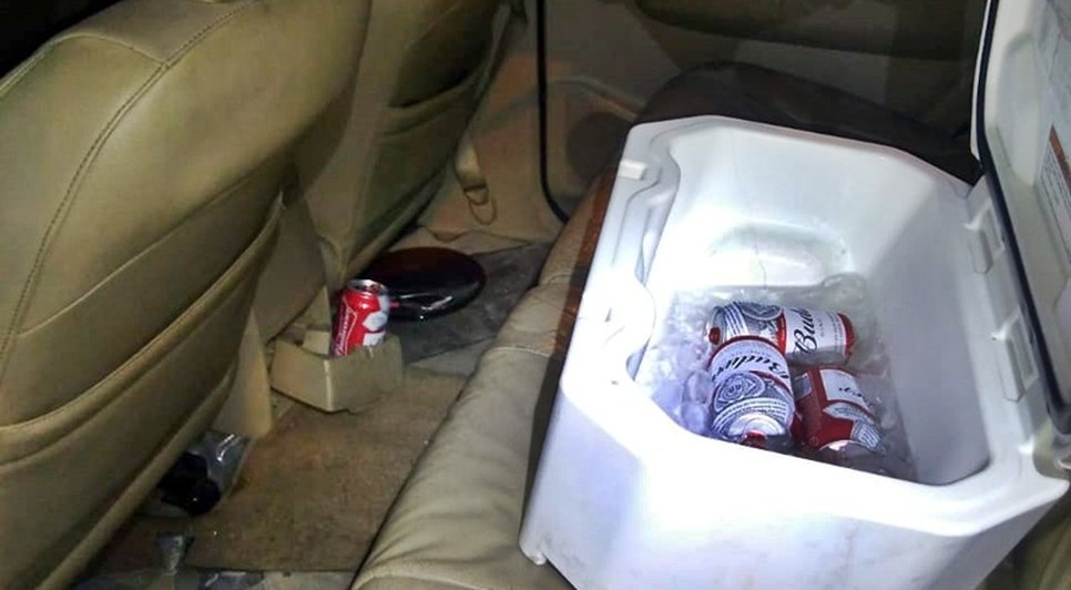 bebidas no carro