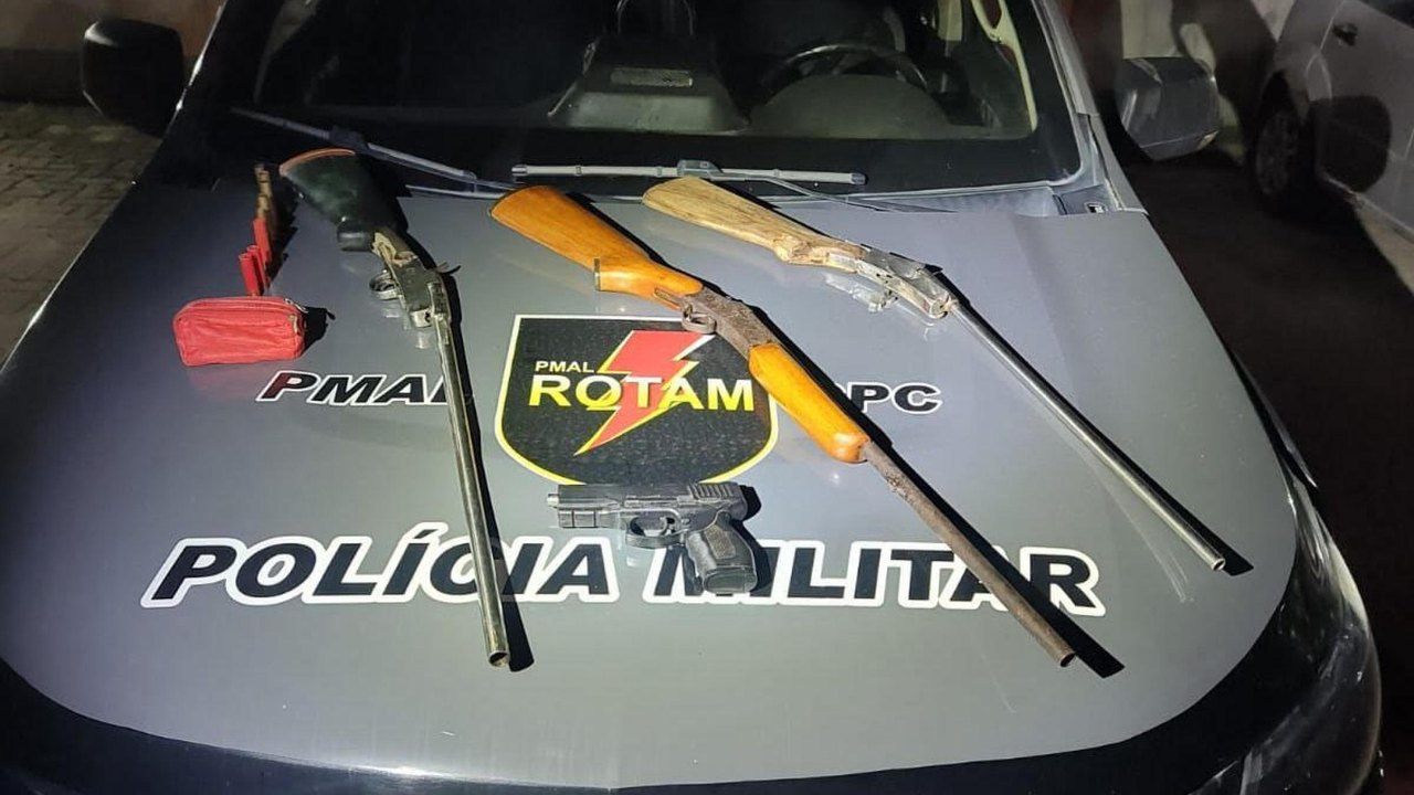 Rotam apreende armas artesanais após denúncia anônima no Pilar