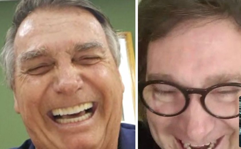 Bolsonaro e Milei conversam em chamada de vídeo após vitória do ultraliberal na Argentina