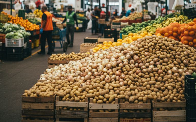 Preços da batata e da cebola caem no atacado em janeiro, mostra Prohort da Conab