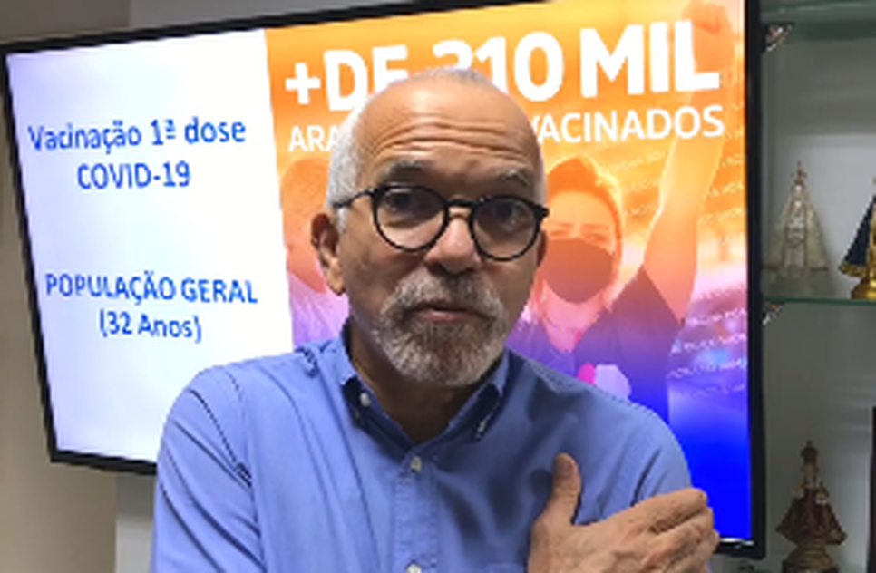 Aracaju vai imunizar pessoas com 32 anos contra a Covid-19