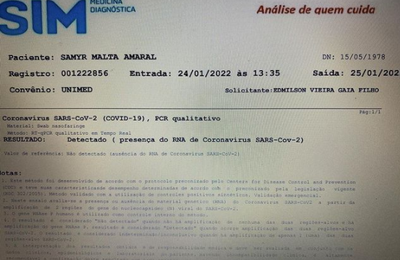 Vereador Samyr Malta testa positivo para a Covid-19 pela terceira vez