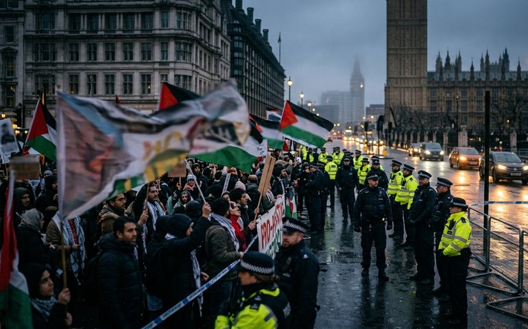 Reino Unido anuncia endurecimento contra protestos pró-Palestina após ataque antissemita