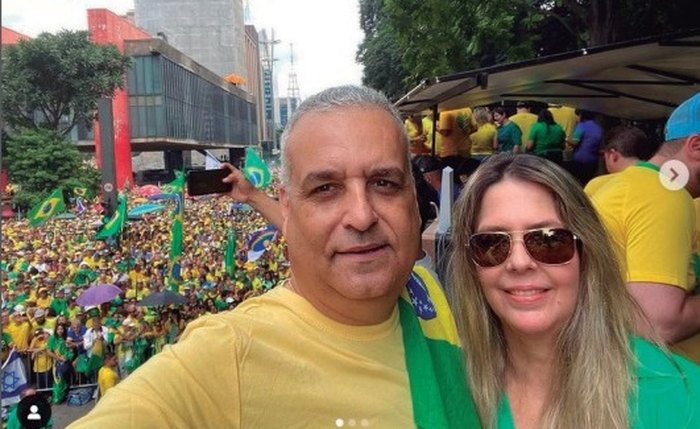 Alfredo Gaspar na manifestação na Paulista em apoio a Bolsonaro