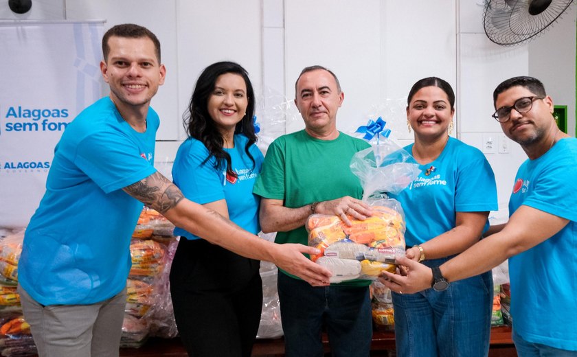 Alagoas Sem Fome doa uma tonelada de alimentos ao Instituto Espírita Manoel Batista
