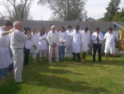 Batismo e consagração de obreiros em Laborde, Argentina