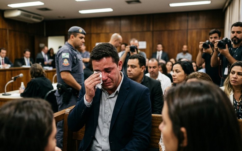 Pai de Henry Borel chora, chama réus de ‘monstros’ e pergunta: ‘O que aconteceu com meu filho naquele apartamento?’