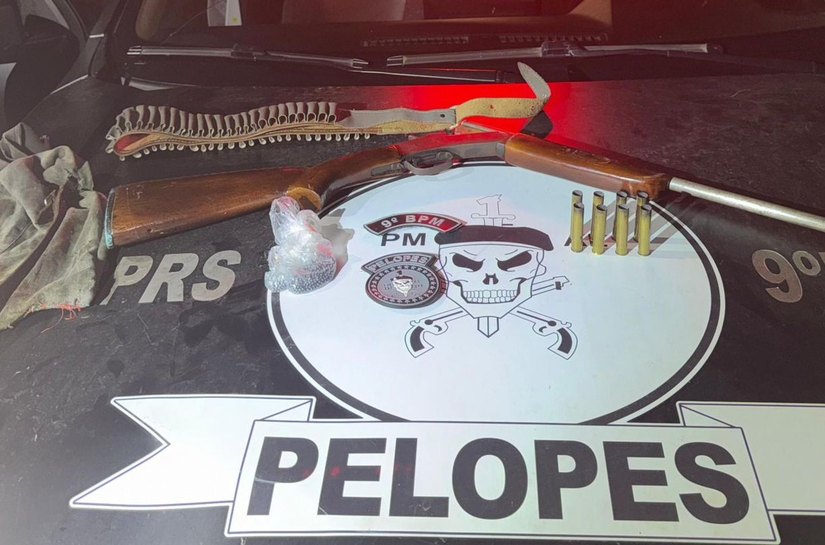 Dois homens são presos pela PM com armas de fogo no Sertão