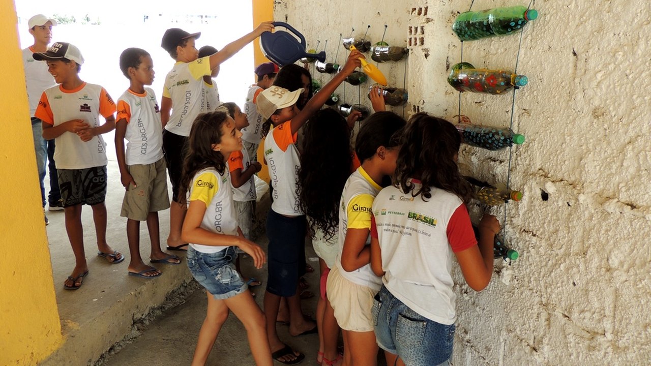 Boca da Mata:  Alunos do Instituto Girassol criam horta suspensa