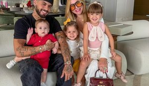 Zé Felipe, Virginia Fonseca e os três filhos, Zé Leonardo, Maria Alice e Maria Flor - Foto: Reprodução/Instagram