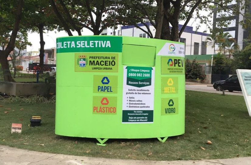 Prefeitura de Maceió instala mais um ponto para coleta de material reciclável