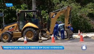 Obras em avenidas