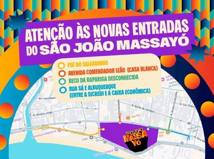 São João Massayó terá quatro entradas oficiais para acesso do público; confira os locais