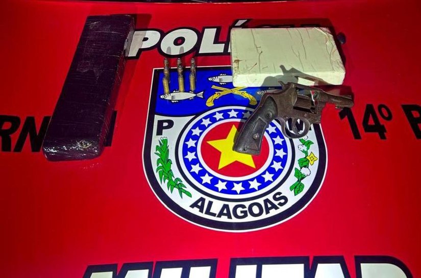 PM-AL apreende três armas e drogas no Sertão e na Zona da Mata