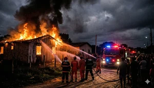 Tragédia em Marechal Deodoro: incêndio mata homem e deixa mulher com 99% do corpo queimado