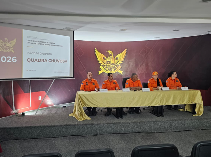 Corpo de Bombeiros Militar de Alagoas apresenta à imprensa o Plano Operacional da Quadra Chuvosa 2026