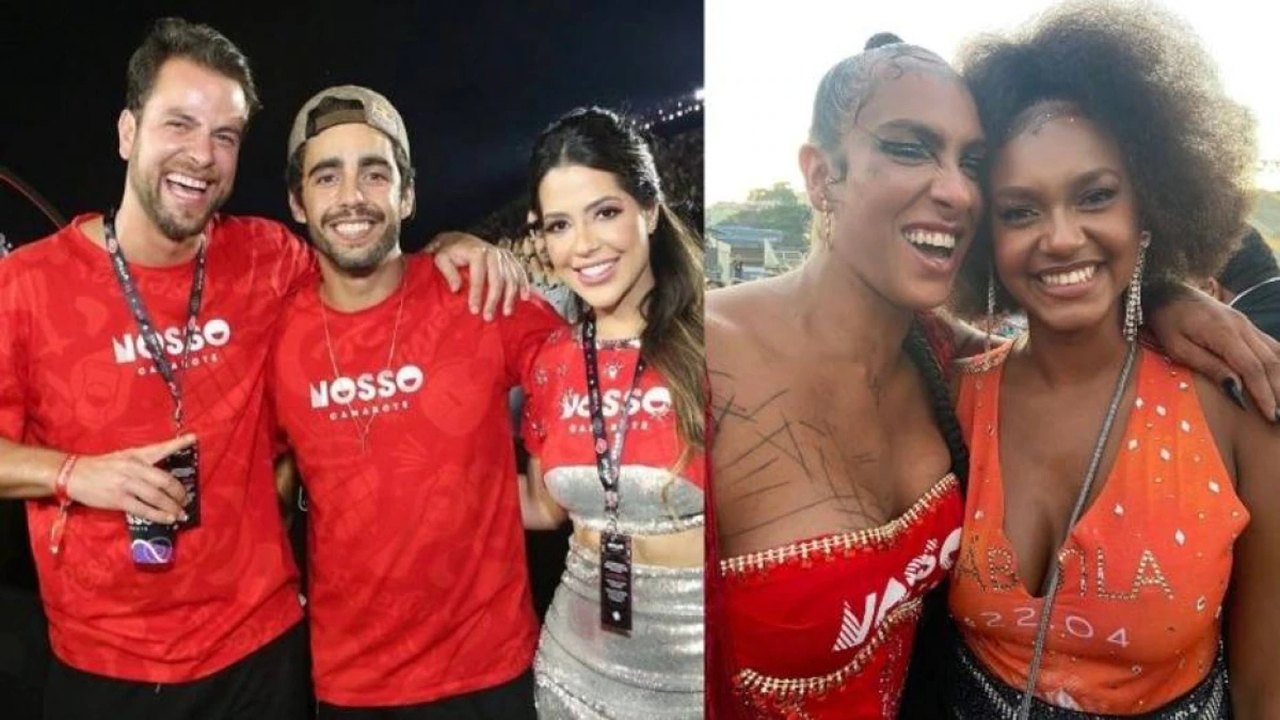 Ex-BBBs 22 se reencontram em noite de carnaval na Sapucaí