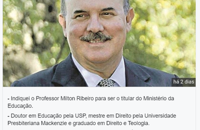 Bolsonaro anuncia novo ministro da Educação