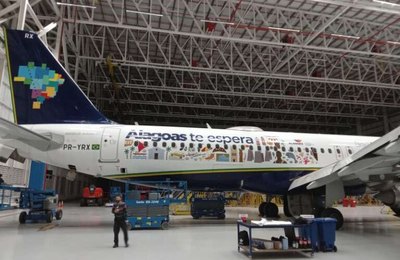 Símbolo de Porto de Pedras está nos aviões da Azul