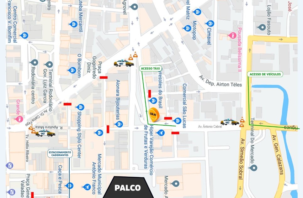 ESQUEMA DE TRÂNSITO DO FORRÓ CAJU 2019 / Foto: SMTT