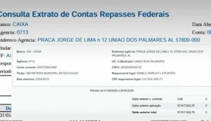 Dados mostram que a conta segue vinculada ao nome da ex-secretária - Foto: Reprodução/Portal Canal Alagoas