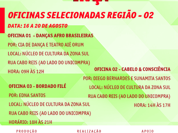 Ocupe a Praça leva shows e oficinas para o bairro do Vergel do Lago